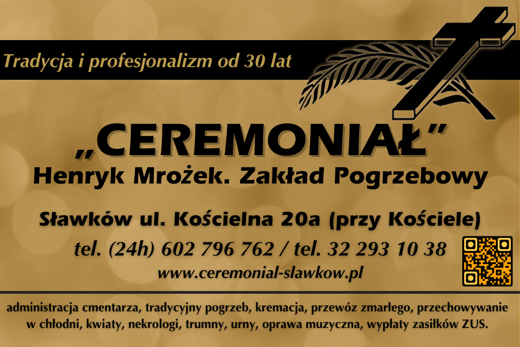 Ceremoniał Mrożek Henryk - pogrzeb w Sławkowie